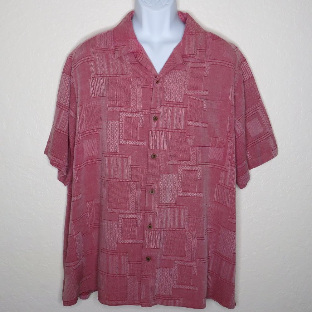 Bahama Bay Club* Men's Short Sleeve Button Down Straight Hem Pocket Shirt~ XXL‎